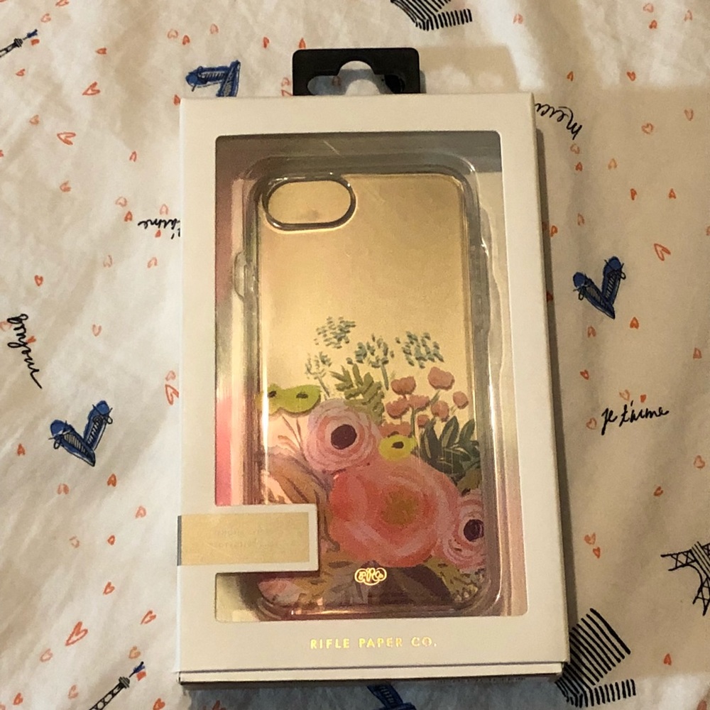 iPhone 8 Case Rifle Paper Co.  clear with flowers